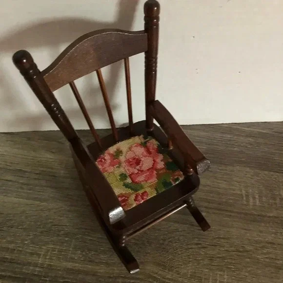 Vtg Doll Rocking Chair - Picture 7 of 7